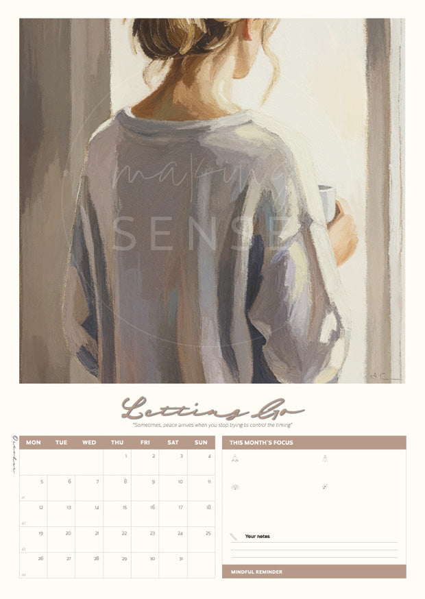 Personal Growth Art Calendar 2026