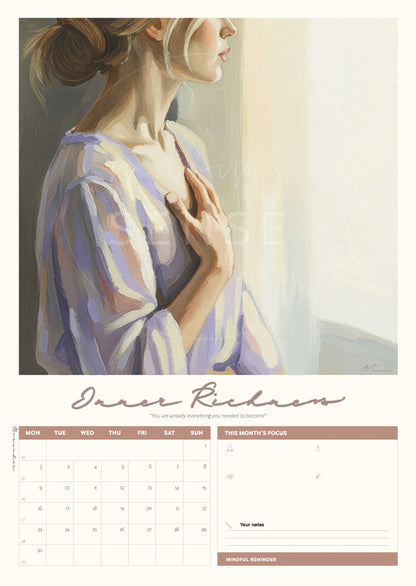 Personal Growth Art Calendar 2026