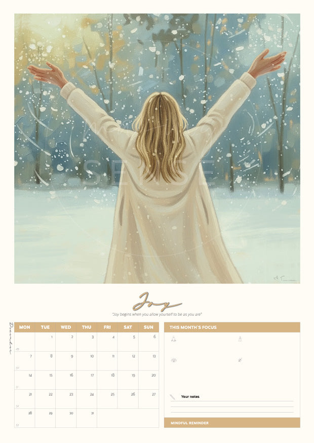Personal Growth Art Calendar 2026