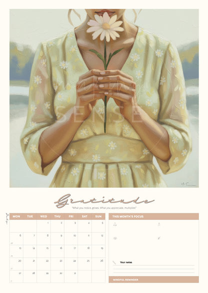 Personal Growth Art Calendar 2026