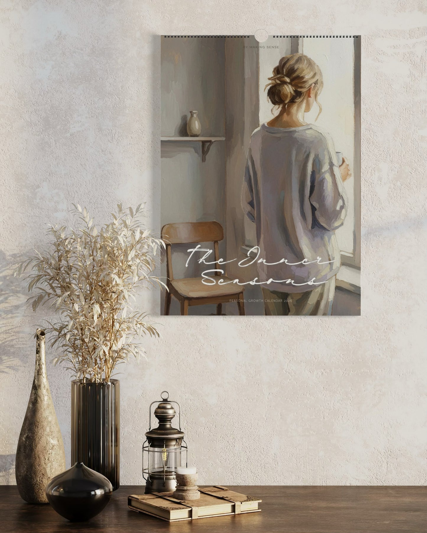 Mindful Wall Art Calendar 2026 by Making Sense Art – modern Scandinavian emotional paintings and personal growth reflection tools