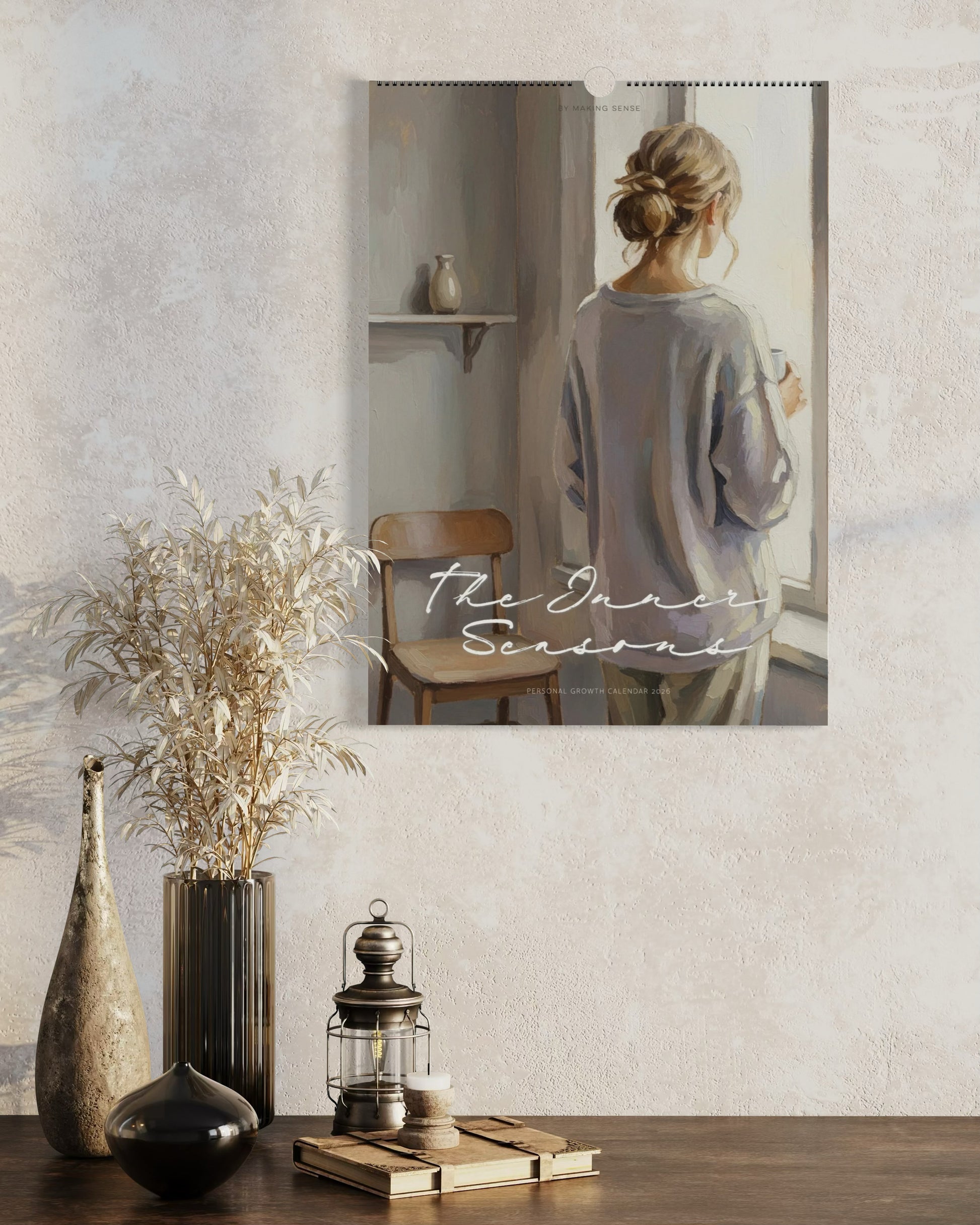 Mindful Wall Art Calendar 2026 by Making Sense Art – modern Scandinavian emotional paintings and personal growth reflection tools