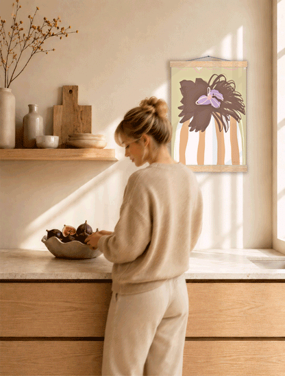 Roots Art Print no. 02 shown in different calm Scandinavian interiors