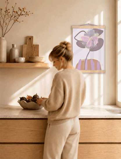 Roots Art Print no. 04 shown in different calm Scandinavian interiors