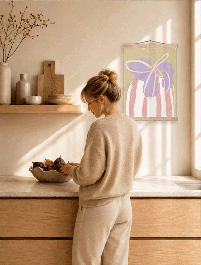Roots Art Print no. 05 shown in different calm Scandinavian interiors