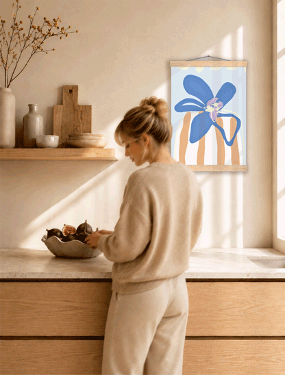 Roots Art Print no. 08 shown in different calm Scandinavian interiors