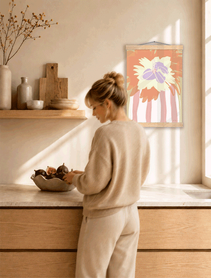 Roots Art Print no. 10 shown in different calm Scandinavian interiors