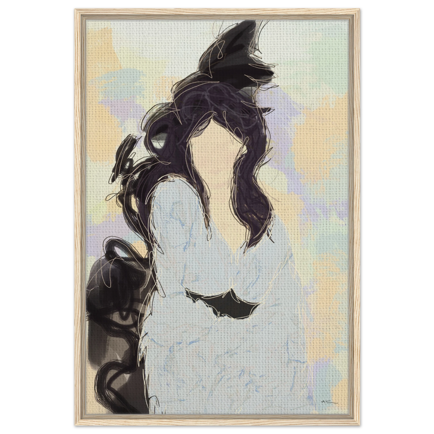 Silenced - abstract wall art by Norwegian artist Making Sense, modern Scandinavian artwork inspired by strength and inner balance
