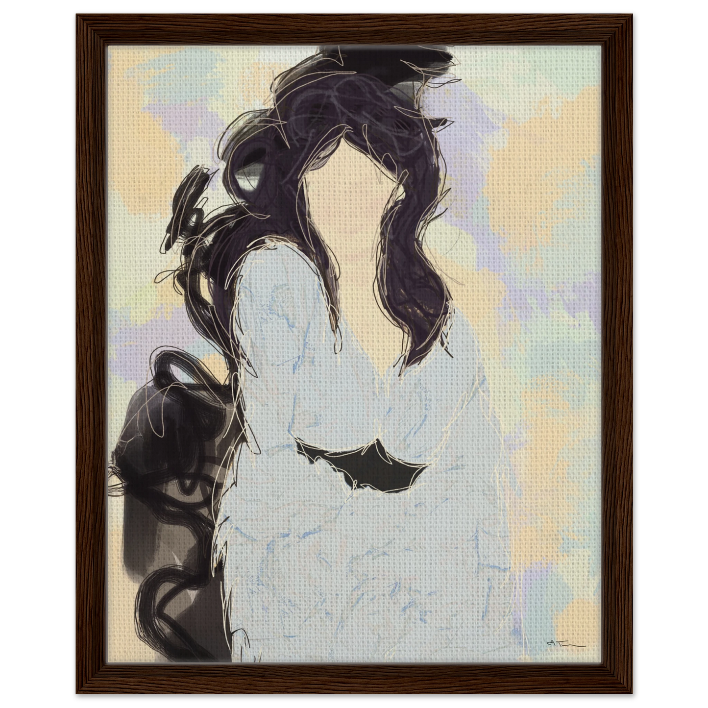 Silenced - abstract wall art by Norwegian artist Making Sense, modern Scandinavian artwork inspired by strength and inner balance