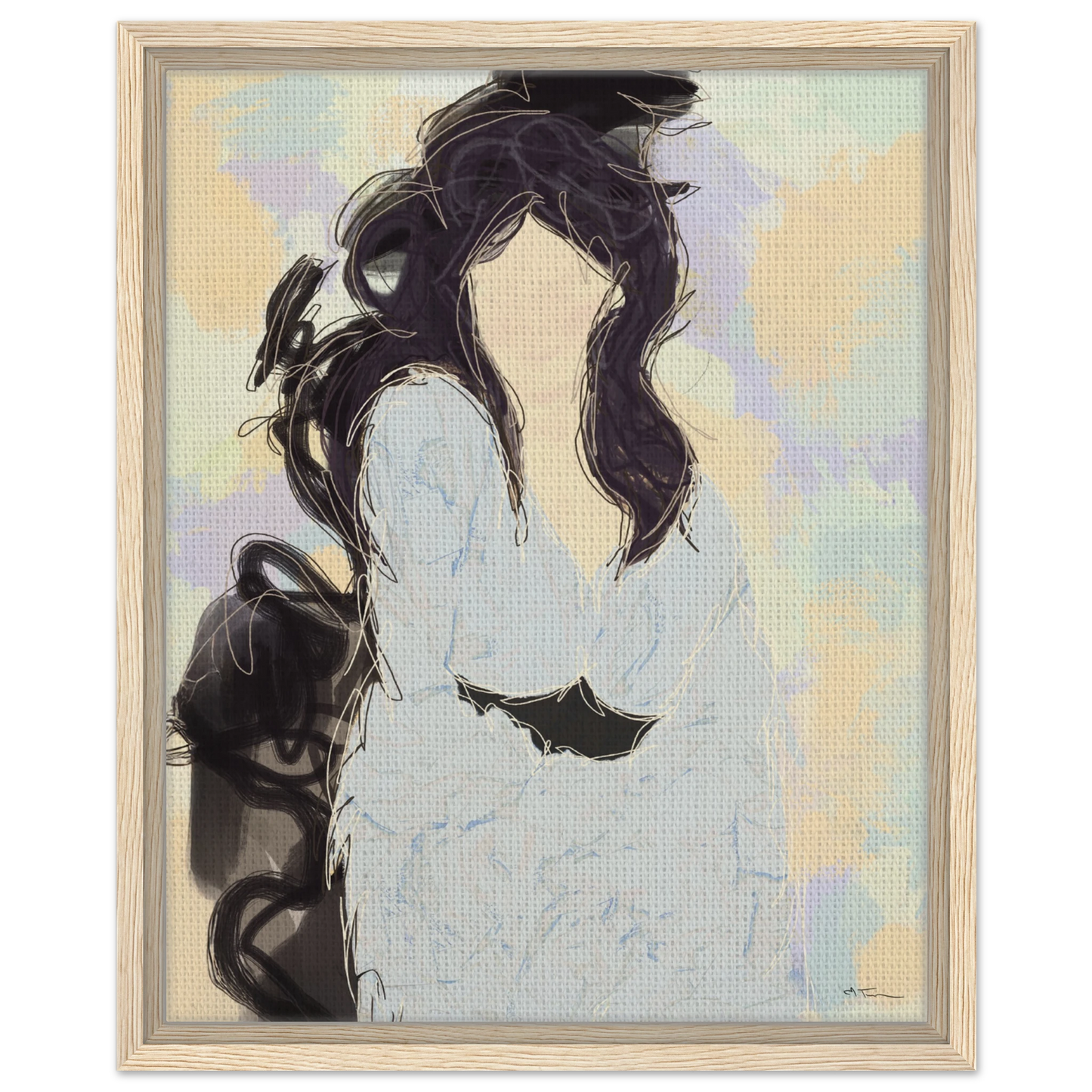 Silenced - abstract wall art by Norwegian artist Making Sense, modern Scandinavian artwork inspired by strength and inner balance