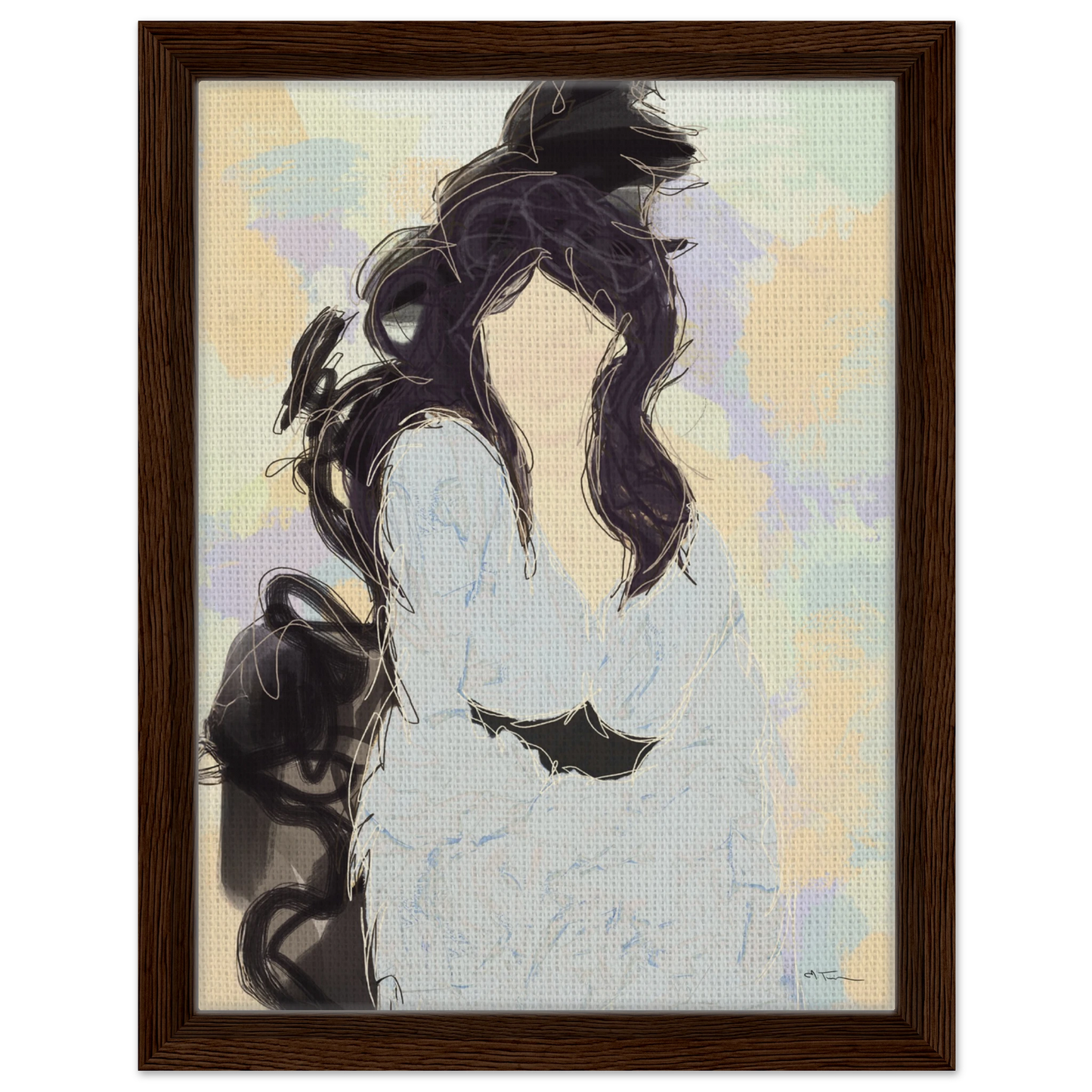 Silenced - abstract wall art by Norwegian artist Making Sense, modern Scandinavian artwork inspired by strength and inner balance