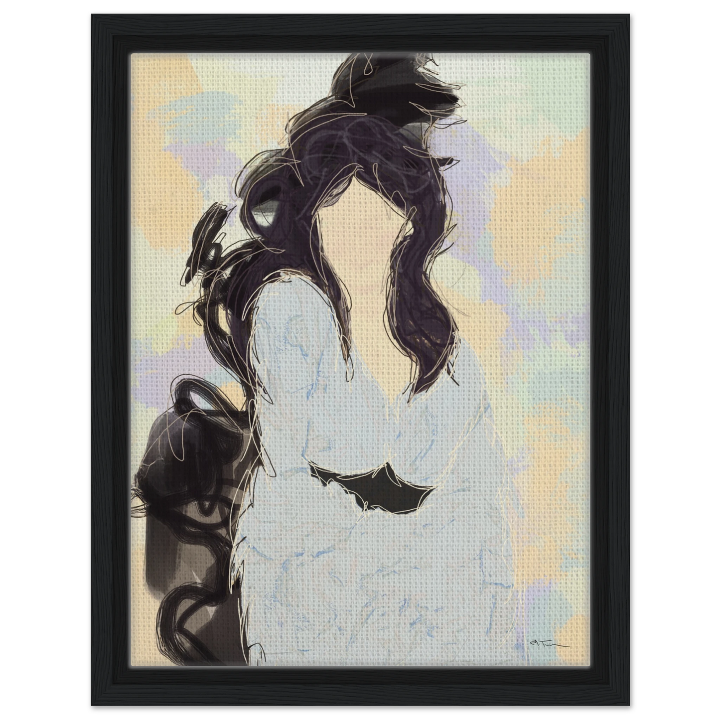 Silenced - abstract wall art by Norwegian artist Making Sense, modern Scandinavian artwork inspired by strength and inner balance