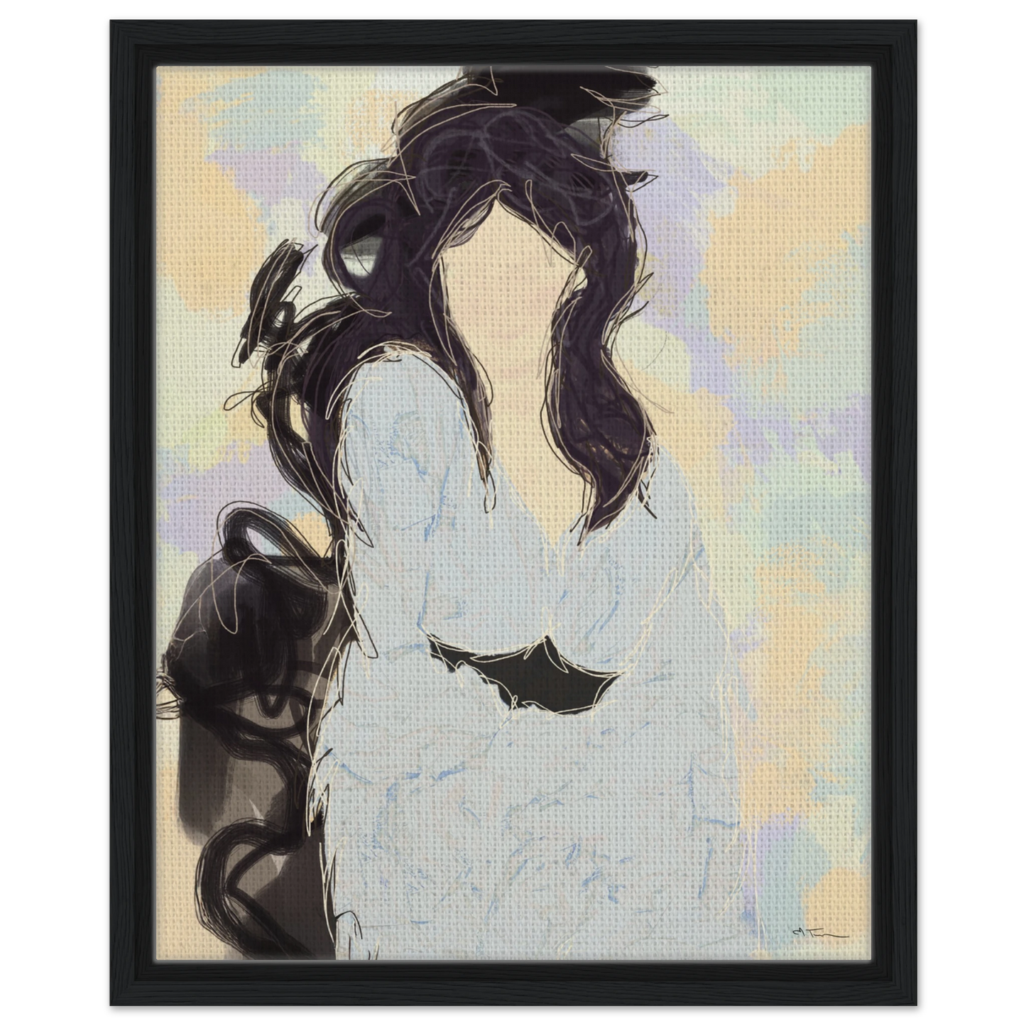 Silenced - abstract wall art by Norwegian artist Making Sense, modern Scandinavian artwork inspired by strength and inner balance