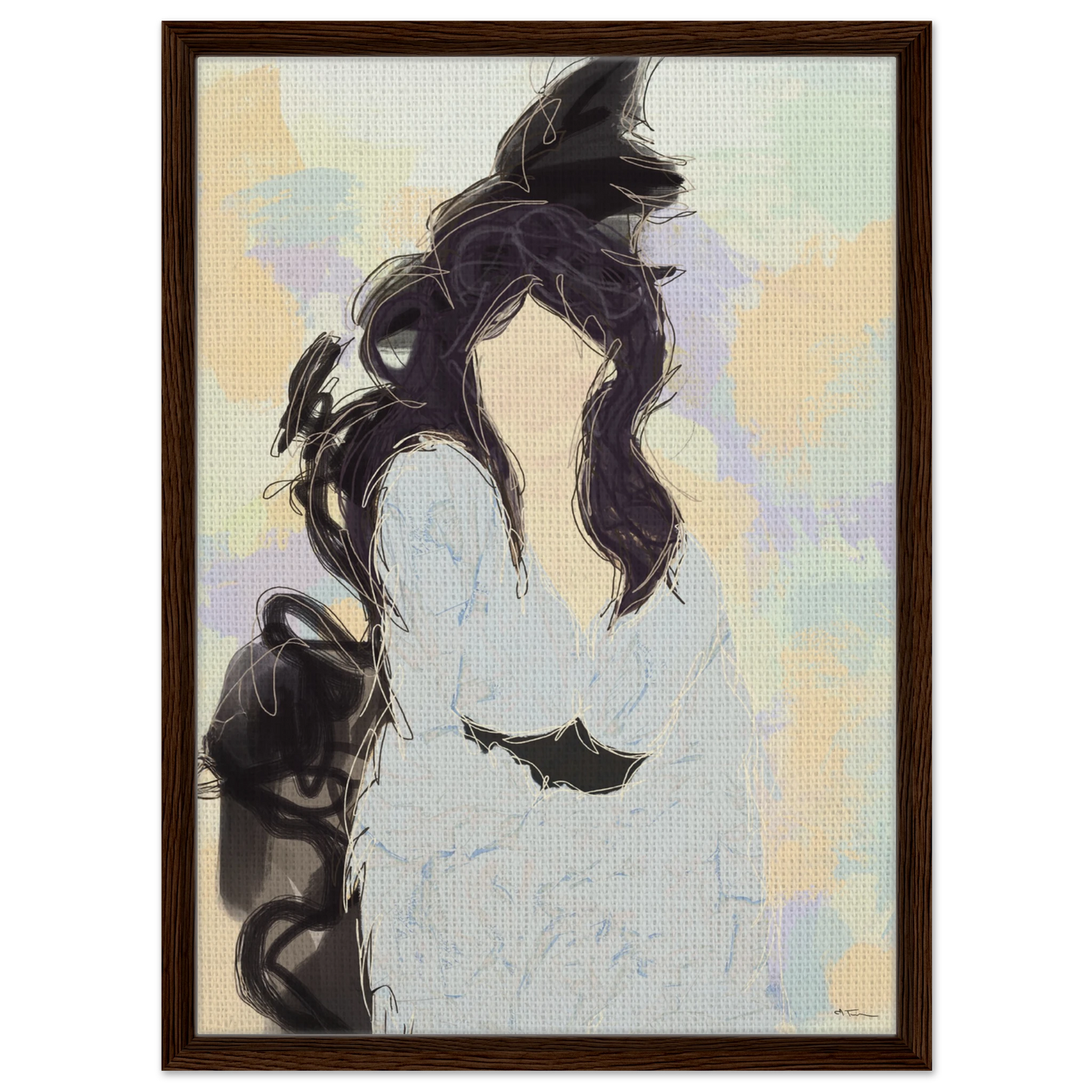 Silenced - abstract wall art by Norwegian artist Making Sense, modern Scandinavian artwork inspired by strength and inner balance