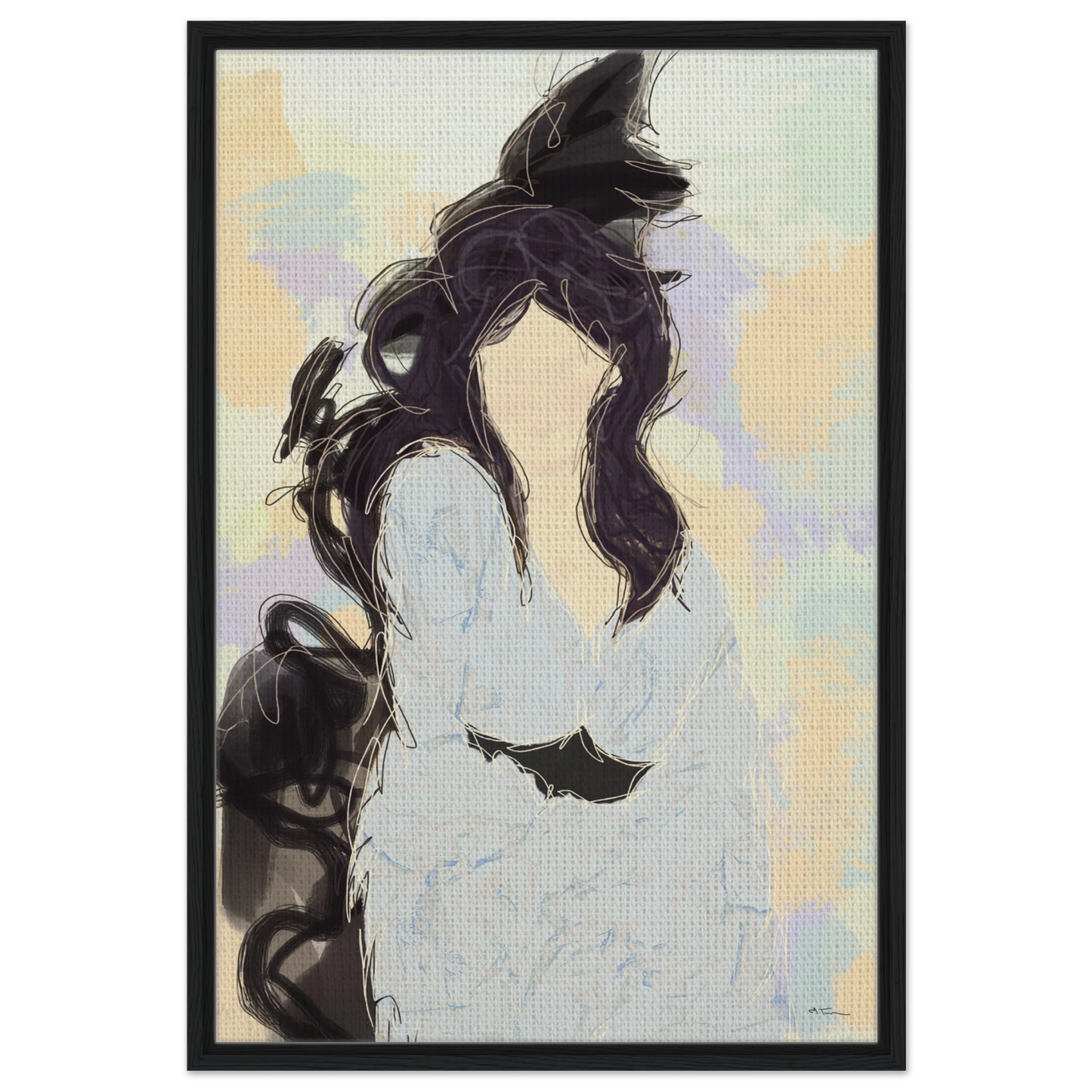 Silenced - abstract wall art by Norwegian artist Making Sense, modern Scandinavian artwork inspired by strength and inner balance