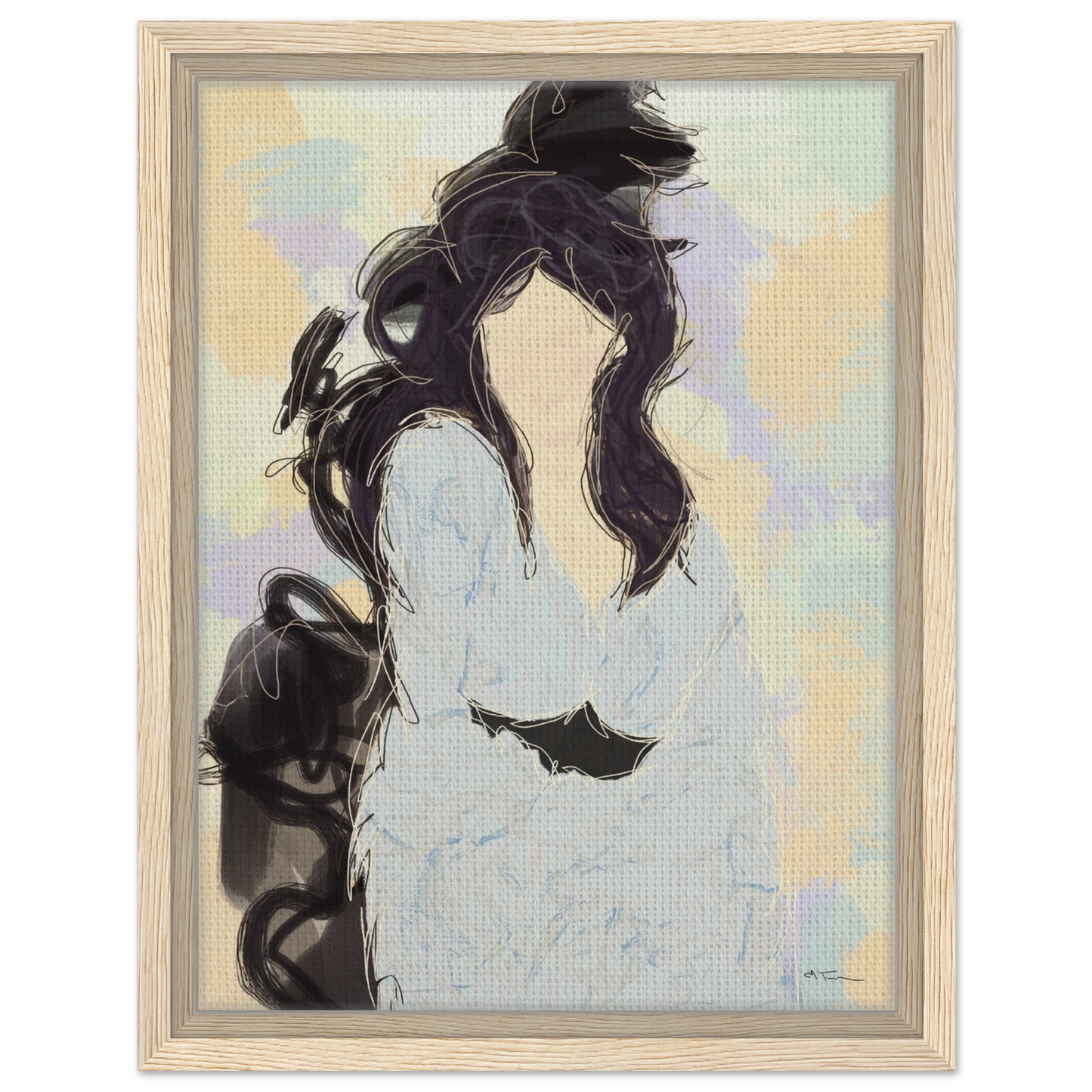 Silenced - abstract wall art by Norwegian artist Making Sense, modern Scandinavian artwork inspired by strength and inner balance