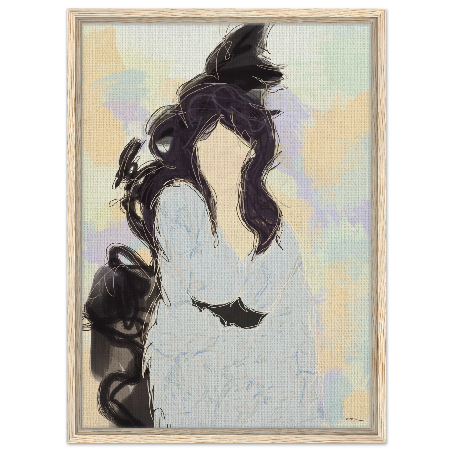 Silenced - abstract wall art by Norwegian artist Making Sense, modern Scandinavian artwork inspired by strength and inner balance