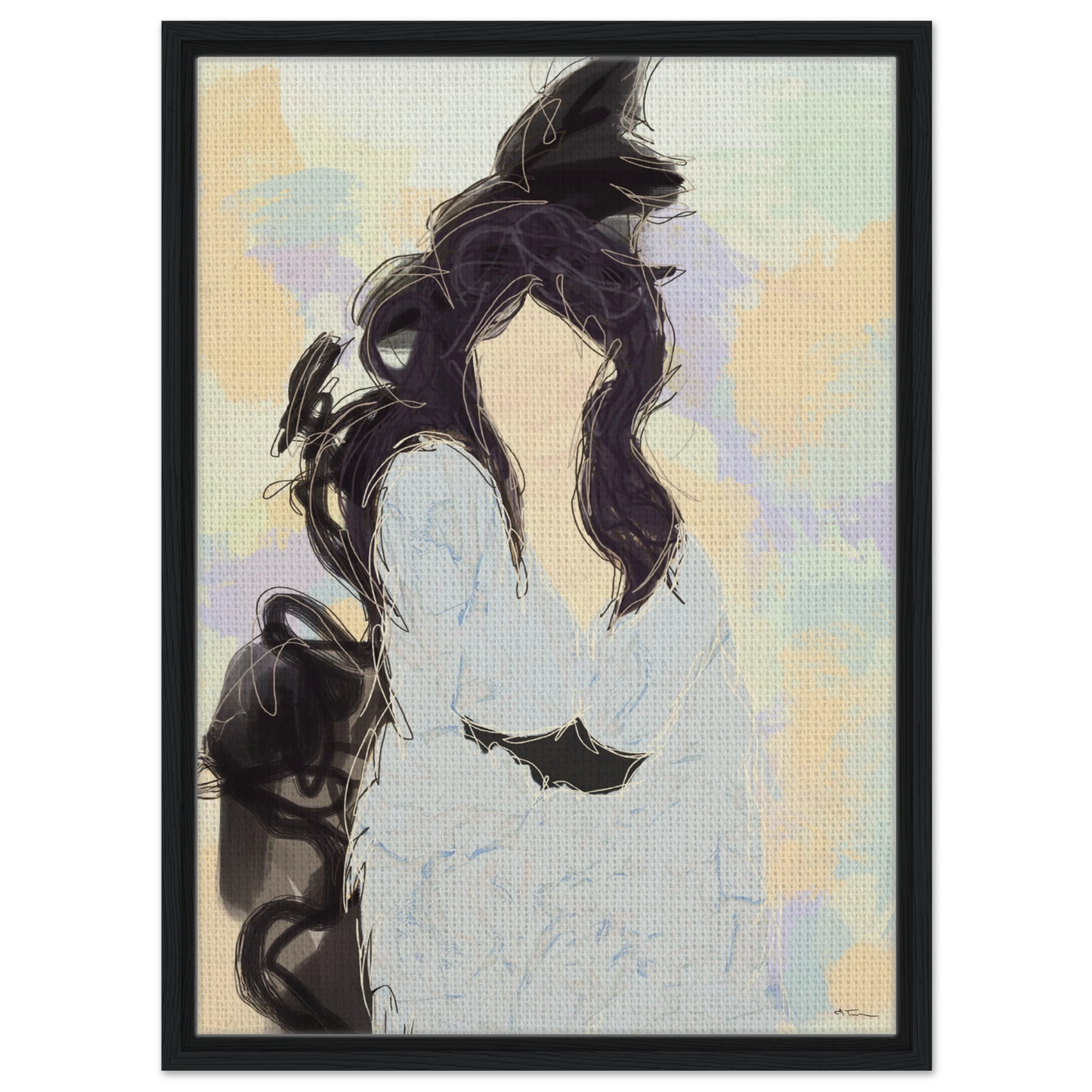 Silenced - abstract wall art by Norwegian artist Making Sense, modern Scandinavian artwork inspired by strength and inner balance