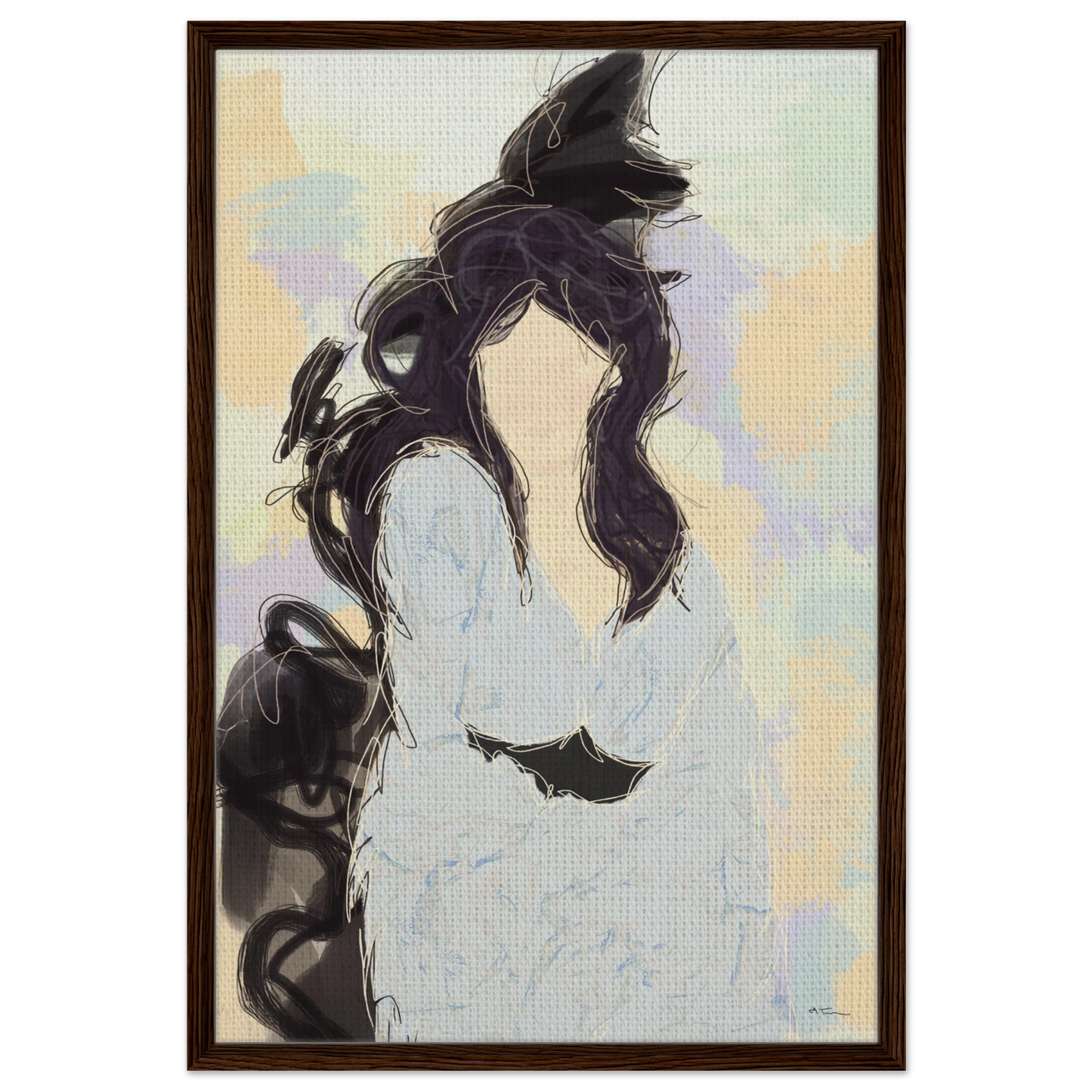 Silenced - abstract wall art by Norwegian artist Making Sense, modern Scandinavian artwork inspired by strength and inner balance