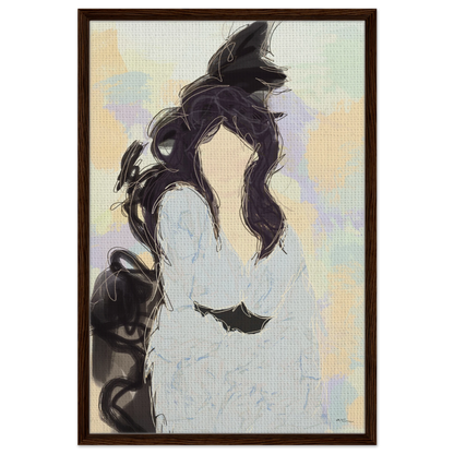 Silenced - abstract wall art by Norwegian artist Making Sense, modern Scandinavian artwork inspired by strength and inner balance