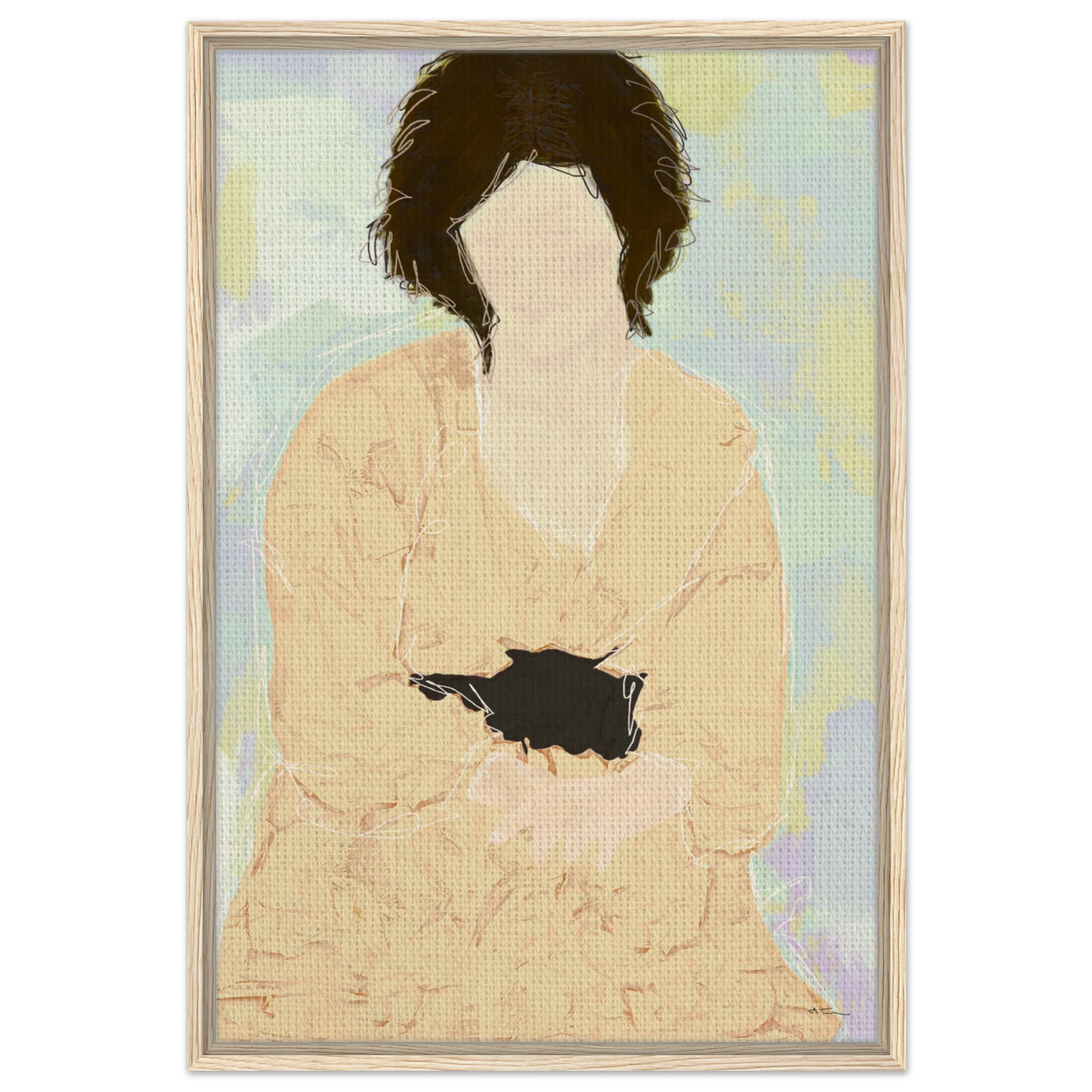 Silenced - abstract wall art by Norwegian artist Making Sense, modern Scandinavian artwork inspired by strength and inner balance