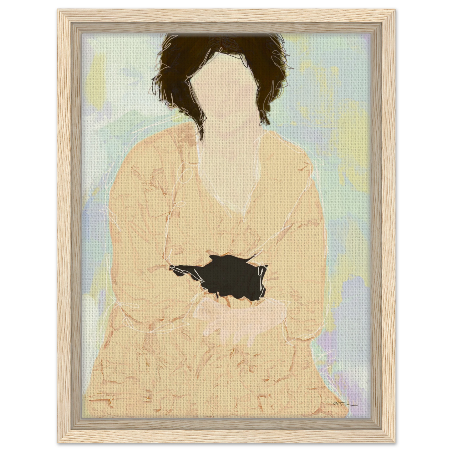 Silenced - abstract wall art by Norwegian artist Making Sense, modern Scandinavian artwork inspired by strength and inner balance