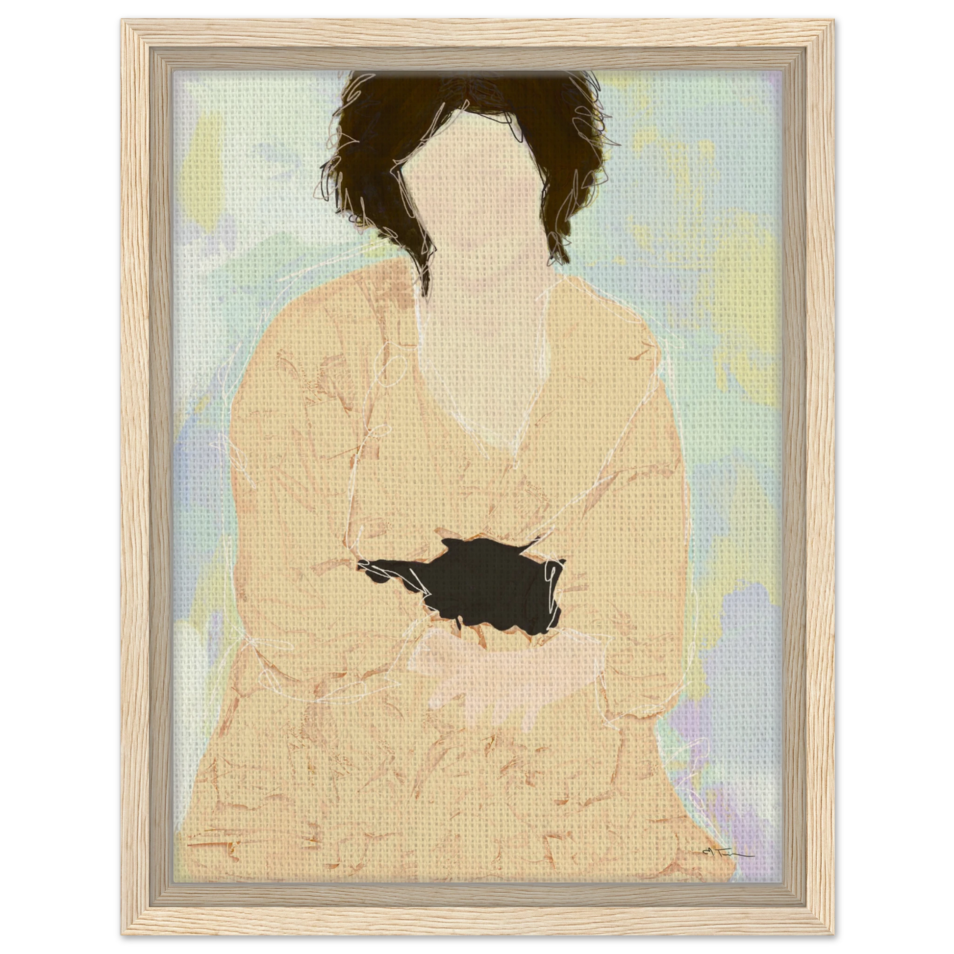 Silenced - abstract wall art by Norwegian artist Making Sense, modern Scandinavian artwork inspired by strength and inner balance