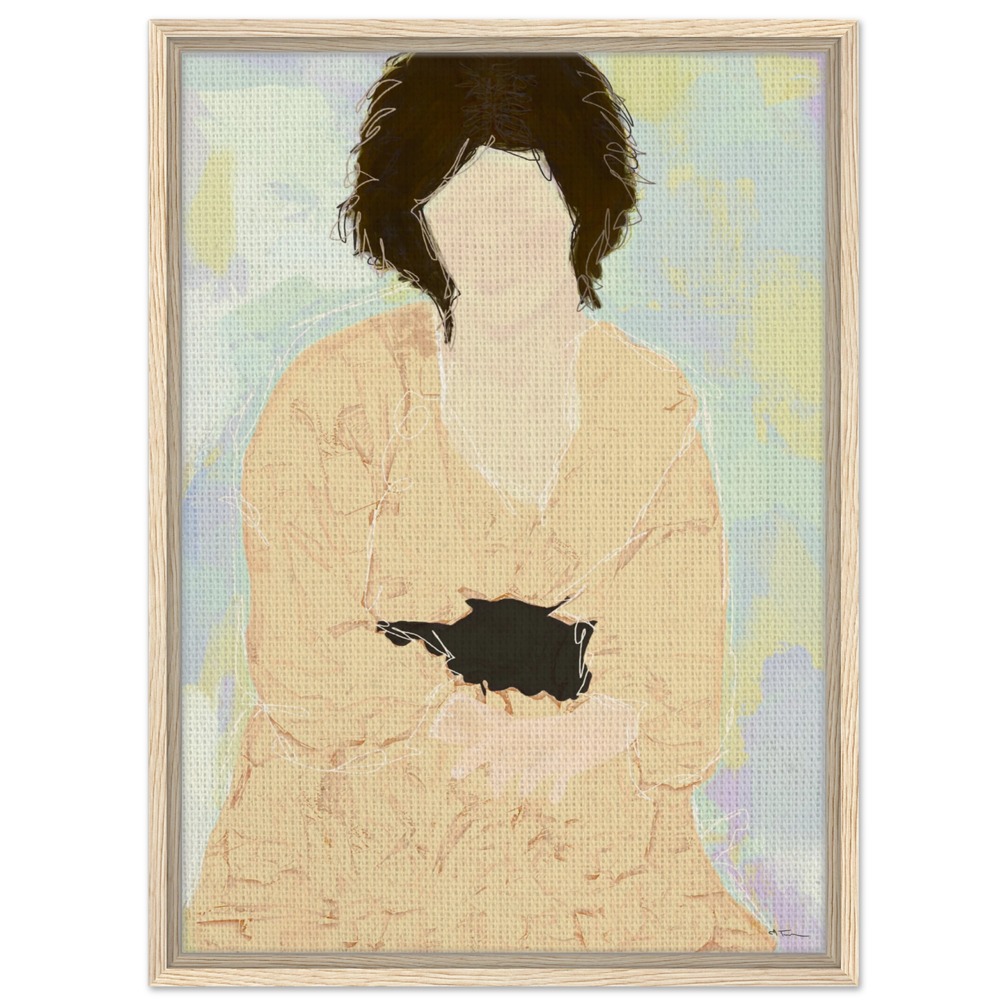 Silenced - abstract wall art by Norwegian artist Making Sense, modern Scandinavian artwork inspired by strength and inner balance