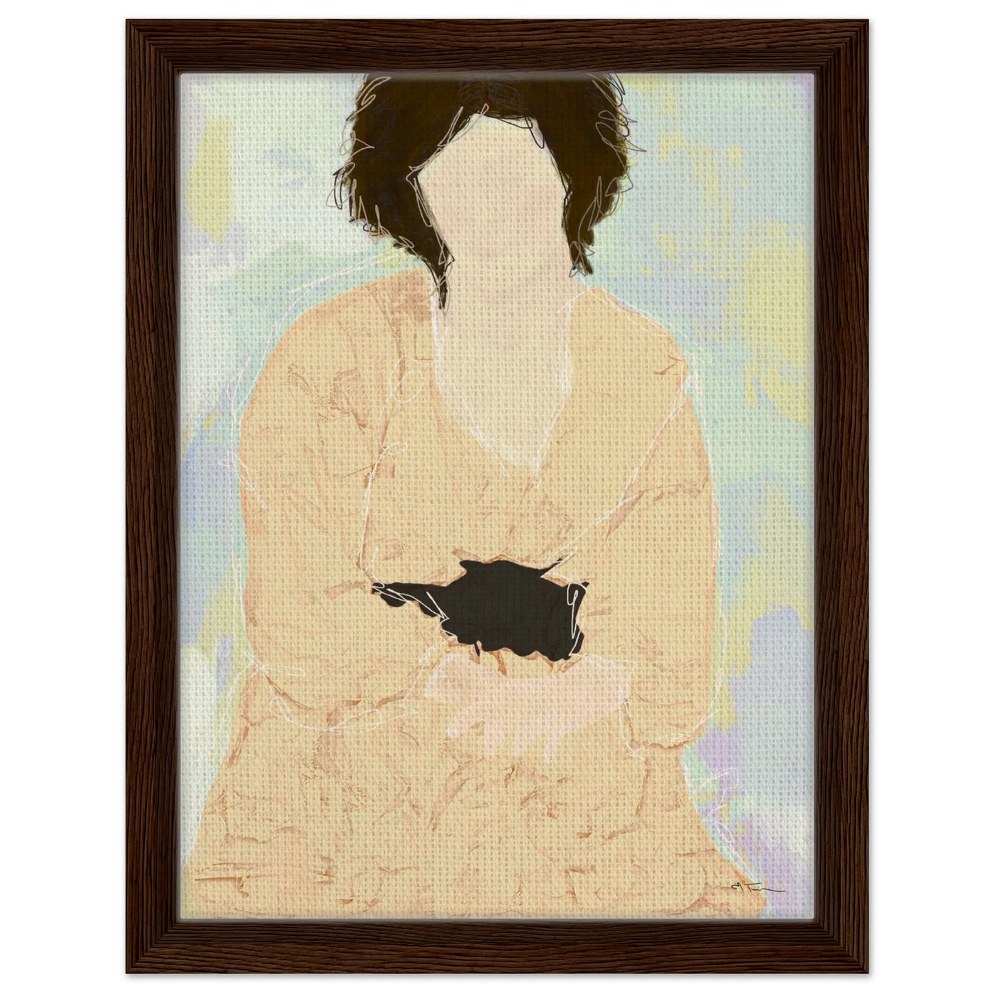 Silenced - abstract wall art by Norwegian artist Making Sense, modern Scandinavian artwork inspired by strength and inner balance