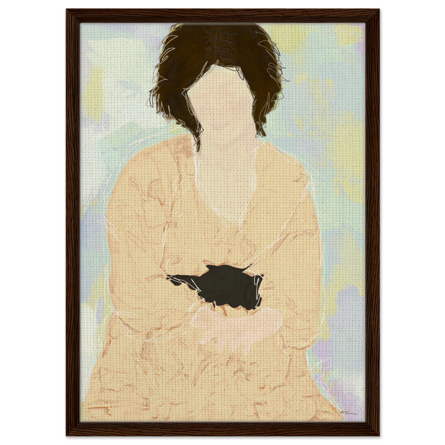 Silenced - abstract wall art by Norwegian artist Making Sense, modern Scandinavian artwork inspired by strength and inner balance