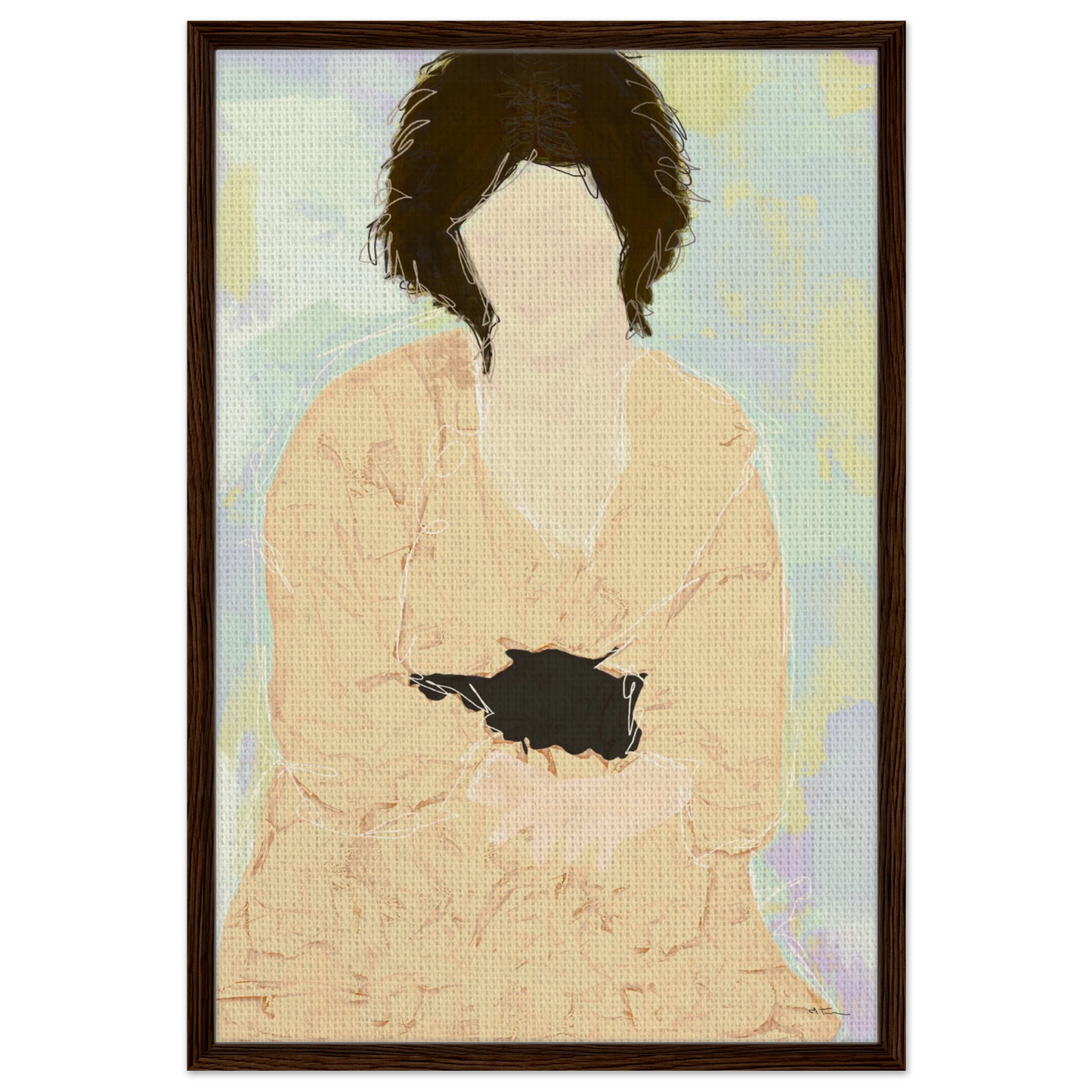 Silenced - abstract wall art by Norwegian artist Making Sense, modern Scandinavian artwork inspired by strength and inner balance