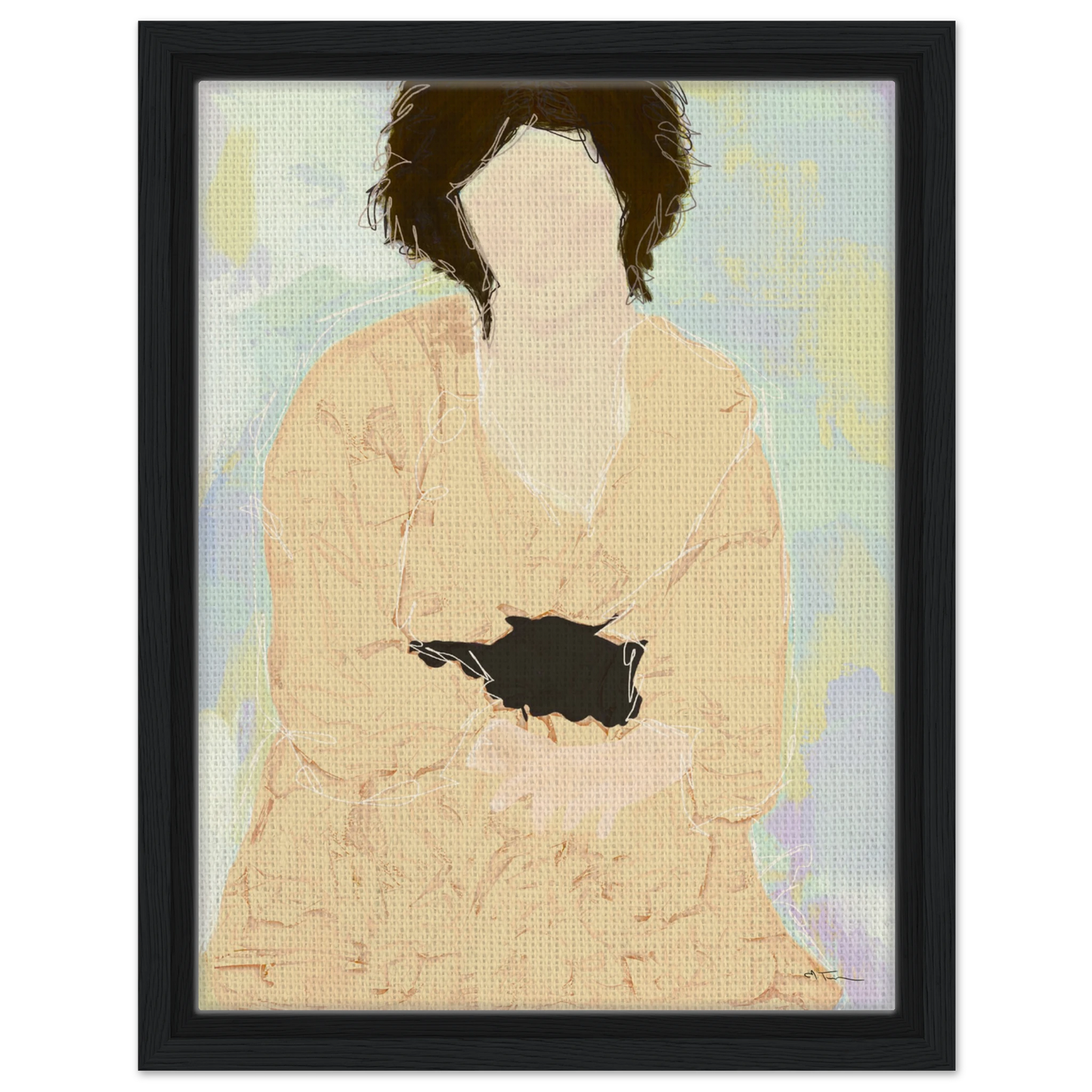 Silenced - abstract wall art by Norwegian artist Making Sense, modern Scandinavian artwork inspired by strength and inner balance