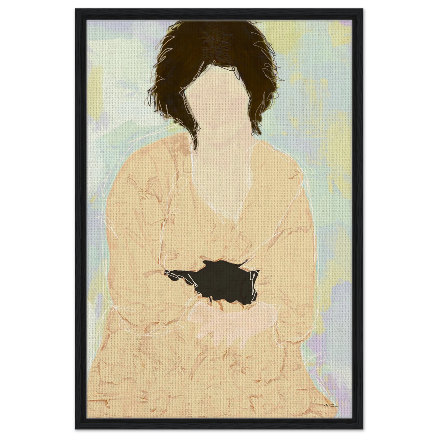 Silenced - abstract wall art by Norwegian artist Making Sense, modern Scandinavian artwork inspired by strength and inner balance