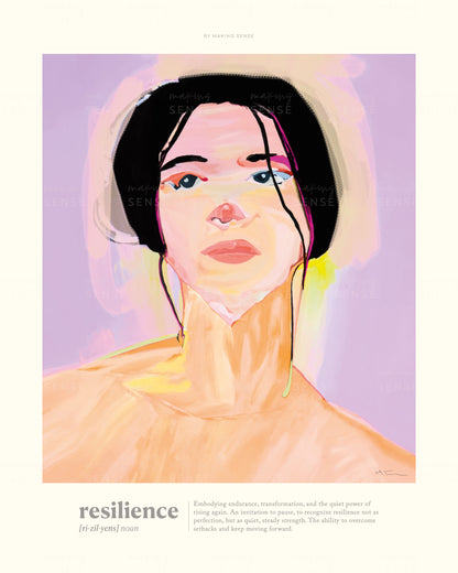 Resilience - abstract wall art by Norwegian artist Making Sense, modern Scandinavian artwork inspired by strength and inner balance