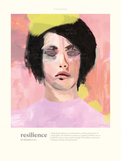 Resilience - abstract wall art by Norwegian artist Making Sense, modern Scandinavian artwork inspired by strength and inner balance