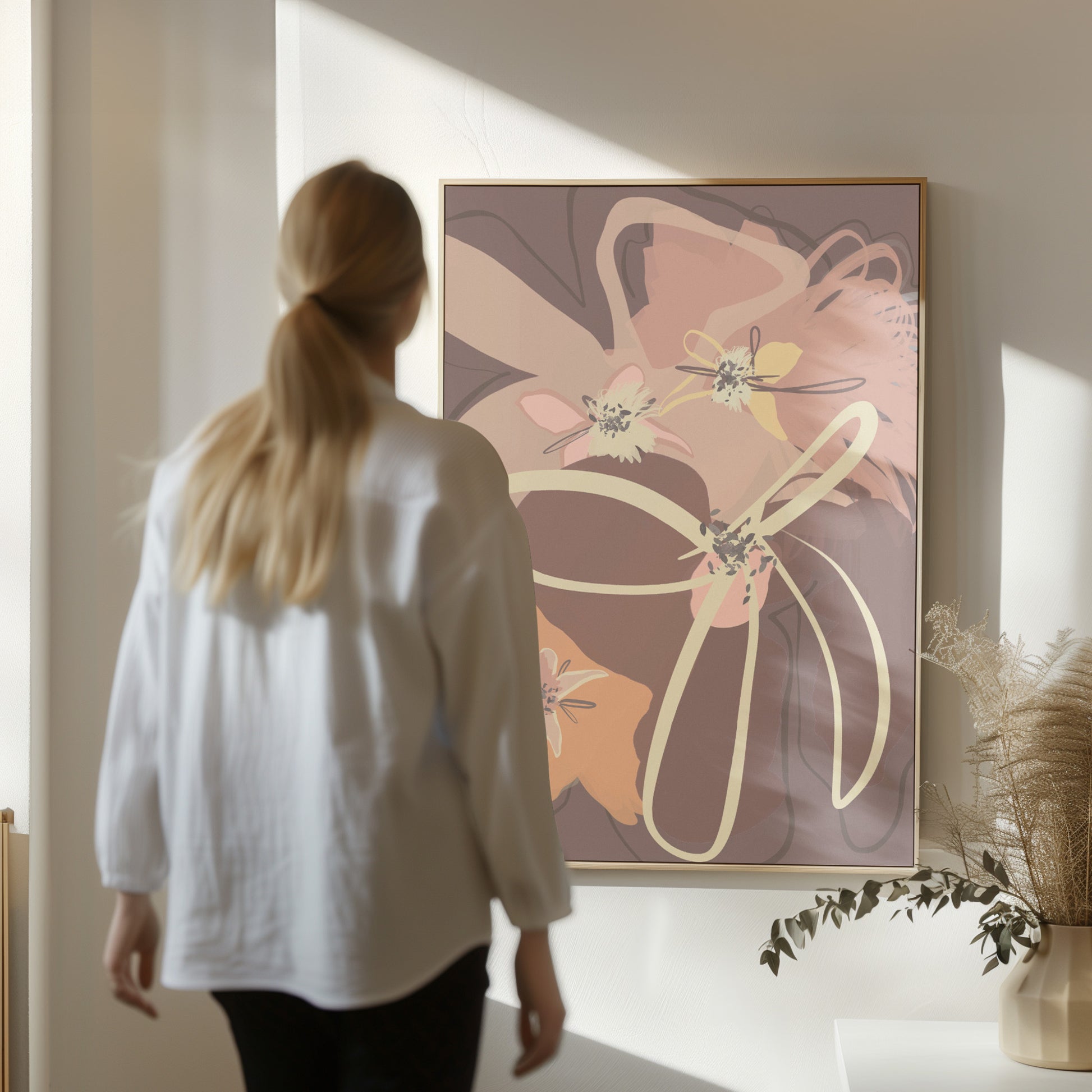Roots - Abstract Scandinavian modern wall art inspired by organic root forms by Norwegian artist Making Sense